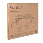 Skládací zahradní stůl GARDLOV + 4 židle, 27304