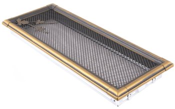 Krbová mřížka 16x45 cm, PREMIUM RETRO zlatá patina