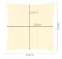 GARDLOV 23165 Stínová plachta 3,6x3,6 m béžová