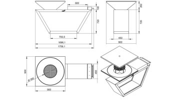 ARTISS Zahradní gril G4 Corten s deskou z uhlíkové oceli
