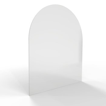 HS Flamingo sklo pod kamna - Oblouk 1000x1200 mm / R500 / 6 mm