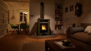 Kachlová kamna AQUAFLAM VARIO PERU 11kW, kachle zelená (teplovzdušná verze)