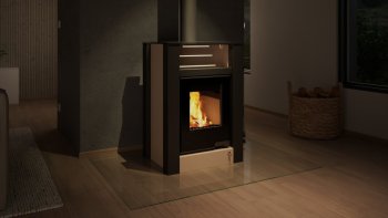 HS FLAMINGO krbová kamna AQUAFLAM VARIO LEND 11/7 kW - krémová - elektronická regulace