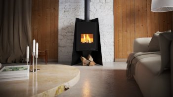 HS FLAMINGO krbová kamna DELUXE ISLAND - černá