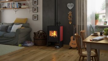 HS FLAMINGO krbová kamna KUALA - červená