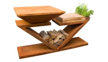 ARTISS Zahradní gril G5 Corten s deskou z nerezové potravinářské oceli