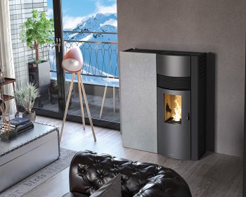 Peletová kamna Bronpi ADRY, 10 kW, šedá