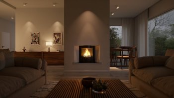 HS FLAMINGO krbová vložka AQUAFLAM 17 PANORAMA s výměníkem a základní regulací