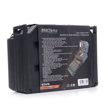 Kraft&Dele KD998 vrtáky a bity sada 300ks na dřevo, kov, beton