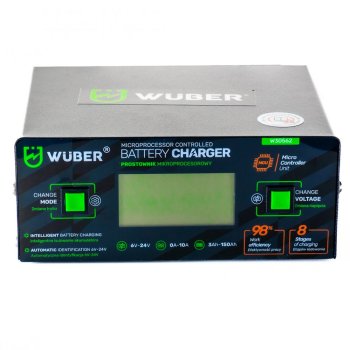 WUBER Mikroprocesorová nabíječka baterií 6-24V 10A W30562
