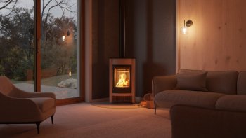 HS FLAMINGO krbová kamna MASTERFLAMME Medie I - krémová