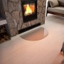 HS Flamingo sklo pod kamna - Oblouk 700x450 mm / R350 / 6 mm