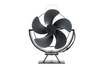 Ventilátor na kamna FLAMINGO pětilopatkový naklápěcí, černý