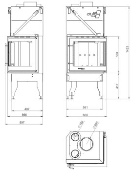 UNIFLAM krbová vložka 660 DURO s pravým prosklením 837-008