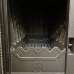 PLAMEN sporák na pevná paliva 850 GLAS pravý - černý