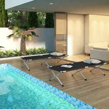 TRIZAND 23190 Polní lůžko 189 × 70 × 43 cm černé