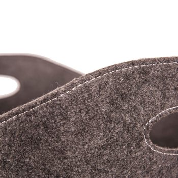 LIENBACHER koš na dřevo plstěný velký - šedý