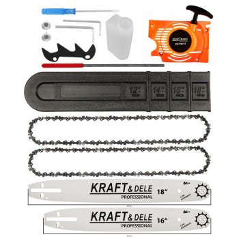Kraft&Dele KD10613 řetězová benzinová pila 5,9HP 16"+18"