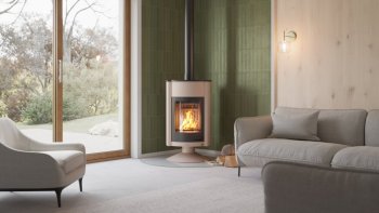 HS FLAMINGO krbová kamna MASTERFLAMME Grande II - krémová