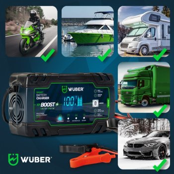 WUBER Mikroprocesorová nabíječka baterií 12-24V W14240