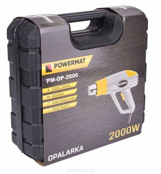 POWERMAT PM-OP-2000 Horkovzdušná pistole 2000W 4 nástavce