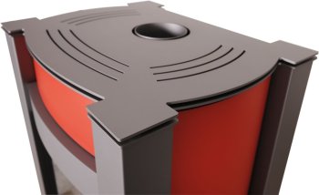 HS FLAMINGO krbová kamna AQUAFLAM VARIO KALMAR 11/7 kW - červená