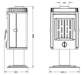 INVICTA krbová kamna MESNIL antracit 6136-44