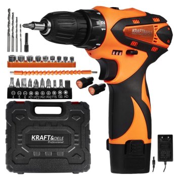 Kraft&Dele KD3085 AKU vrtačka - šroubovák 12 V v kufru s příslušenstvím