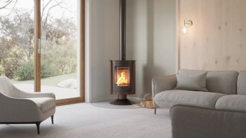 HS FLAMINGO krbová kamna MASTERFLAMME Piccolo II - hnědá - sametová