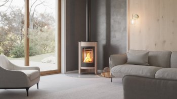 HS FLAMINGO krbová kamna MASTERFLAMME Medie I - krémová