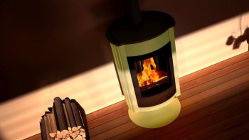 HS FLAMINGO krbová kamna MASTERFLAMME Medie II - olivová