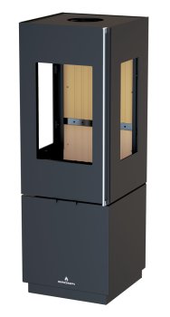 Krbová kamna BRONPI BOMBAY-3C, 7 kW, černá