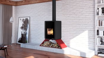 HS FLAMINGO krbová kamna DELUXE SENAI - červená