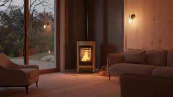 HS FLAMINGO krbová kamna MASTERFLAMME Medie I - olivová