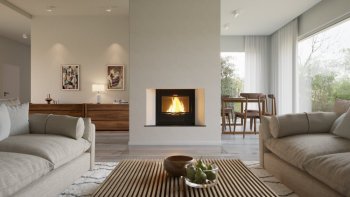 HS FLAMINGO krbová vložka AQUAFLAM 25 ROVNÁ s výměníkem a základní regulací