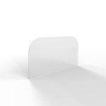 HS Flamingo sklo pod kamna - Oblouk 1000x550 mm / 2xR200 / 6 mm