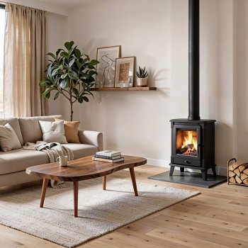 Krbová kamna NORDflam ERINO, 7 kW, černá