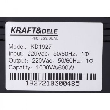 Kraft&Dele KD1927 záložní zdroj UPS 1000VA LED