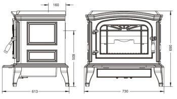 INVICTA krbová kamna BRADFORD krémová - smalt 9173-46