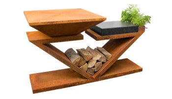 ARTISS Zahradní gril G5 Corten s deskou z nerezové potravinářské oceli