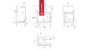 KRATKI Krbová vložka ZUZIA PW 15 BS DECO s výměníkem, pravé prosklení