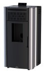 Peletová kamna BRONPI CORAL, 13 kW, stříbrná