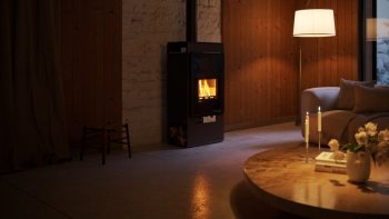 HS FLAMINGO krbová kamna DELUXE SINGA - hnědá sametová