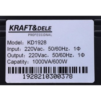 Kraft&Dele KD1928 záložní zdroj UPS 1000VA LCD