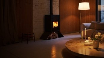 HS FLAMINGO krbová kamna DELUXE SENAI - hnědá sametová