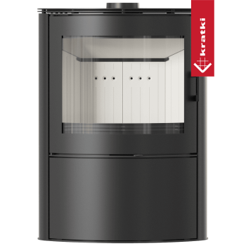 KRATKI krbová kamna KOZA AB 2 s ocelovou horní deskou - černá