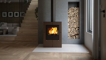 HS FLAMINGO krbová kamna EVENES - hnědá sametová