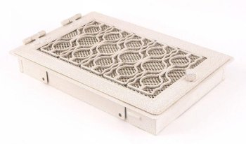 Krbová mřížka stylová 21x32cm s žaluzií antik