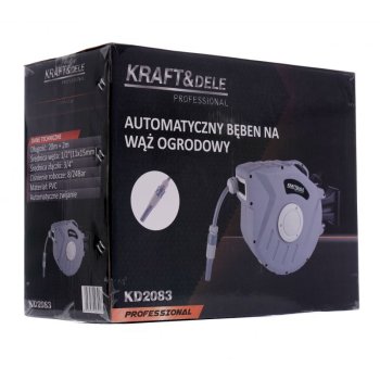 Kraft&Dele automatický naviják zahradní hadice 1/2" 10 m + 2 m KD2083