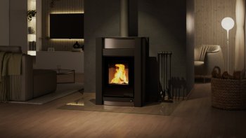 HS FLAMINGO krbová kamna AQUAFLAM VARIO KALMAR 11 kW - šedá (bez výměníku)